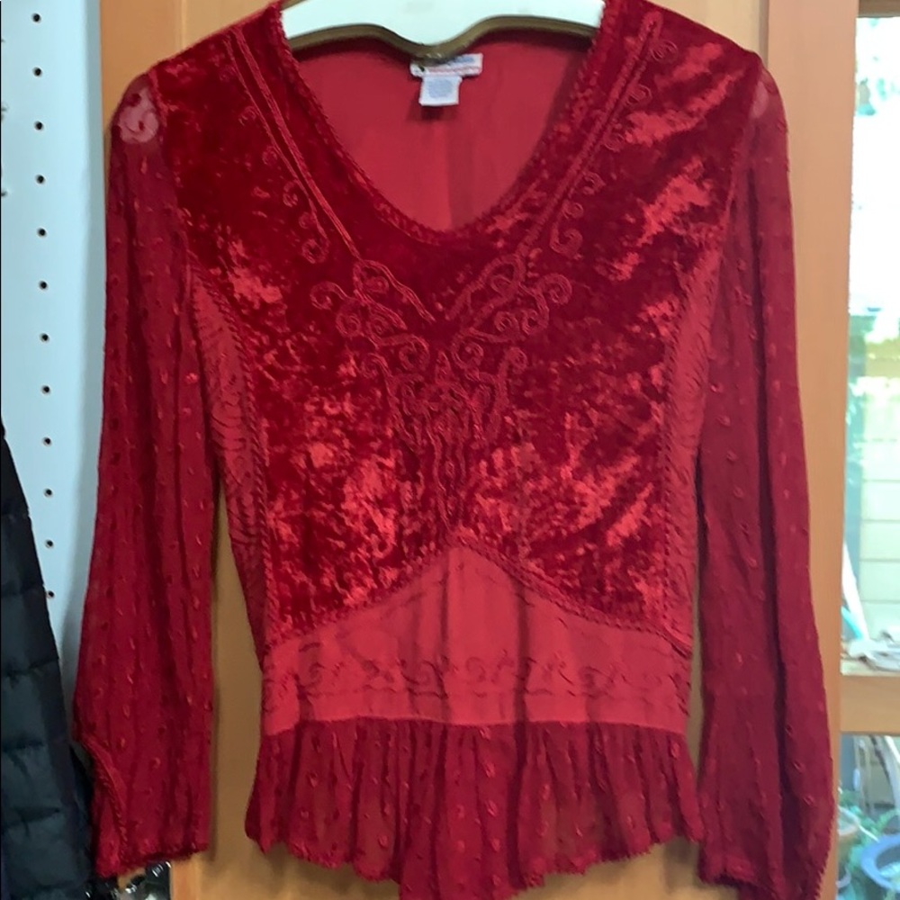 Beautiful and sexy red blouse
